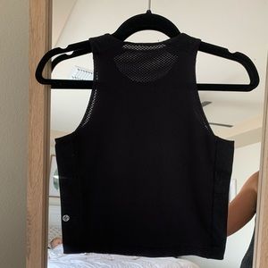 Manduka Black Crop Top Tank Shirt size small